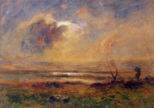 Sunset on the plain, c.1868